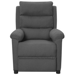 vidaXL Massagestoel stof donkergrijs