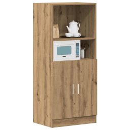 vidaXL Keukenkast 57x41,5x131,5 cm bewerkt hout artisanaal eiken