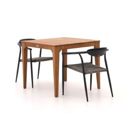 + 15% kassakorting | Manifesto Cavone/Bruca 90cm dining tuinset 3-delig stapelbaar - Laagste prijsgarantie!