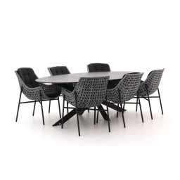 + 15% kassakorting | Manifesto Novara/Furato ellips 240cm dining tuinset 7-delig - Laagste prijsgarantie!
