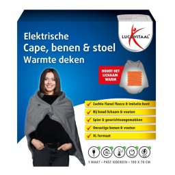 Lucovitaal Elektrische Cape, benen & stoel Wamte Deken