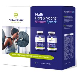 Vitakruid Multi Dag & Nacht Vrouw Sport 100% Vegan 2 x 90