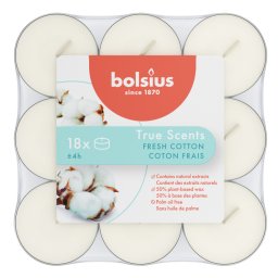 Bolsius True Scents Fris Katoen Geurtheelichten