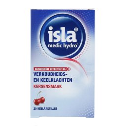 Isla Medic Hydro+ Kersen Keelpastilles - bij verkoudheids- en keelklachten