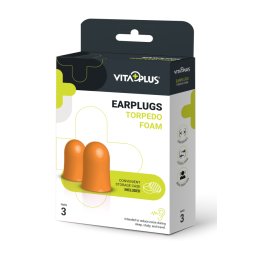 Vitaplus Earplugs Torpedo Foam