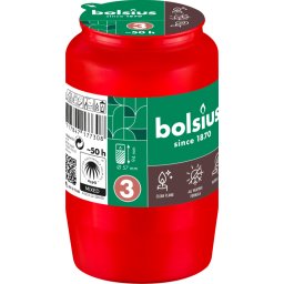 Bolsius Herdenkingslicht nr. 3 Rood
