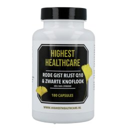 Highest Healthcare Rode Rijst Q10 & Zwarte Knoflook Capsules