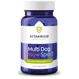 Vitakruid Multi Dag Vrouw Sport 100% Vegan 30