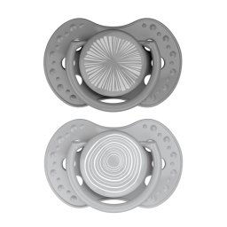 Difrax LOVI Dynamic Pacifier 0-3 months Harmony Dark Grey Light Grey - Fopspeen