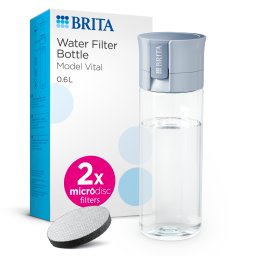 Brita Waterfilterfles Vital Lichtblauw + 2 MicroDisc Filters
