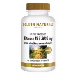Golden Naturals B12 3000mcg Zuigtabletten