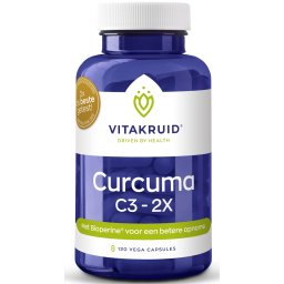 Vitakruid Curcuma C3-2X (95% curcuminoïden) met Bioperine® 120