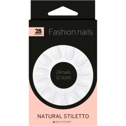 2B Nails Natural Stiletto