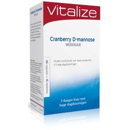 Vitalize Cranberry D-mannose Weekkuur Capsules & Tabletten