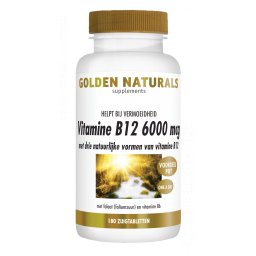 Golden Naturals Vitamine B12 6000mcg Zuigtabletten