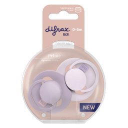 Difrax LOVI Prime Pacifier 0-6 Months - Lilac/Violet