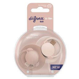 Difrax LOVI Prime Pacifier 6-18 Months - Nude/Blush