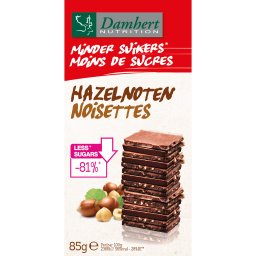 Damhert Minder Suikers Chocoladetablet Hazelnoten