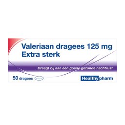 Healthypharm Valeriaan 125mg Extra Sterk Dragees