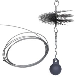 vidaXL Schoorsteenveegborstel rond Ø 20 cm