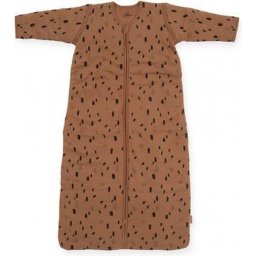 Baby slaapzak 110cm Spot caramel met afritsbare mouw