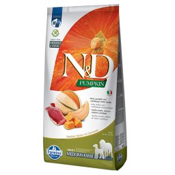 12kg Farmina N&D Medium/Maxi Pompoen, Eend & Cantaloupe Meloen droog hondenvoer