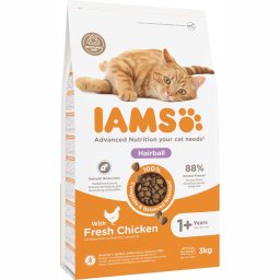 3kg Iams Adult Hairball Control Kattenvoer
