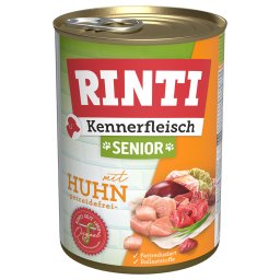 6x400g Senior "Kennerfleisch" Kip RINTI Hondenvoer