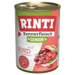 RINTI "Kennerfleisch" Senior 6 x 400 g - 12 x 400 g Rund