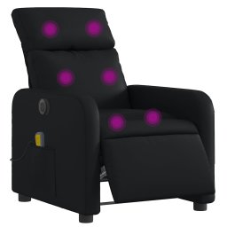 vidaXL Massagestoel verstelbaar elektrisch kunstleer zwart