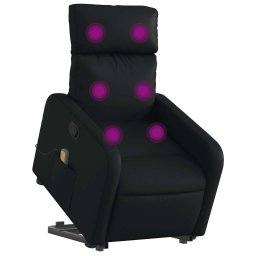 vidaXL Sta-op-massagestoel verstelbaar kunstleer zwart