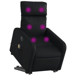 vidaXL Sta-op-massagestoel elektrisch kunstleer zwart