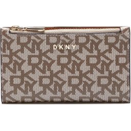 DKNY Bryant Chino Caramel Drukknop Portemonnee - Bruin