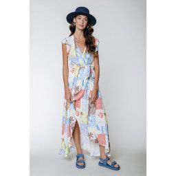 Colourful Rebel Maat L Elva Patchwork Maxi Dress