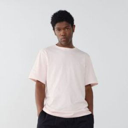 Converse Tee Shirt Star Chevron Embroidered Roze/wit Heren l