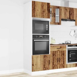 vidaXL Ovenkasten 2 st Lucca bewerkt hout oud houtkleurig