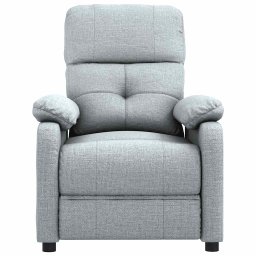 vidaXL Massagestoel stof lichtgrijs