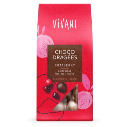 Vivani Choco Dragées Cranberry