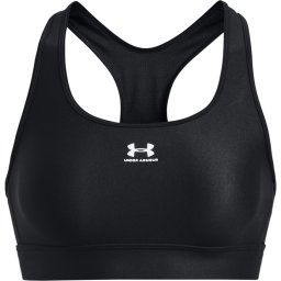 Under Armour - maat M - UA HeatGear Mid Padless Dames Sportbeha - Zwart