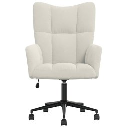 vidaXL Relaxstoel fluweel crèmewit
