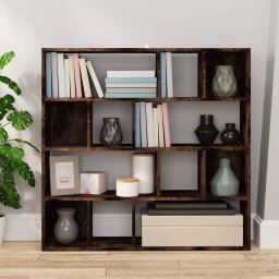 vidaXL Boekenkast/kamerscherm 105x24x102 cm gerookt eikenkleurig