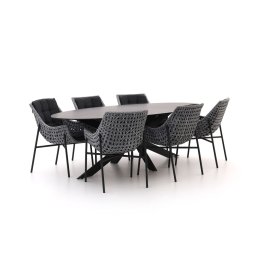 + 15% kassakorting | Manifesto Novara/Furato ellips 240cm dining tuinset 7-delig - Laagste prijsgarantie!
