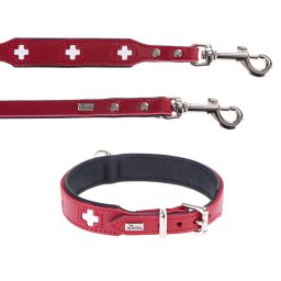 Hunter Set: Halsband Swiss maat 55 + Hondenriem Swiss 2 m lang 1,8 cm breed