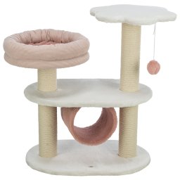 Trixie Isabella krabpaal wit/oudroze kat
