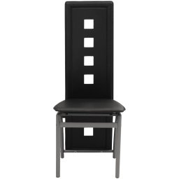 vidaXL Eetkamerstoelen 6 st kunstleer zwart