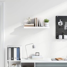 vidaXL Wandschap zwevend 60x23,5x3,8 cm MDF hoogglans wit