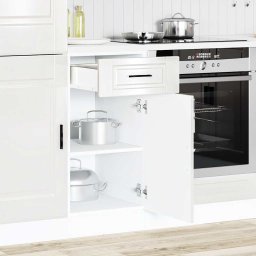 vidaXL Onderkast "Porto" bewerkt hout hoogglans wit
