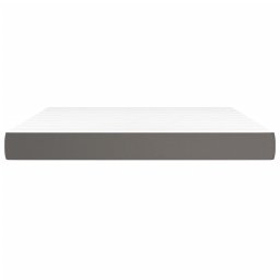 vidaXL Pocketveringmatras medium 160x200x20 cm kunstleer grijs