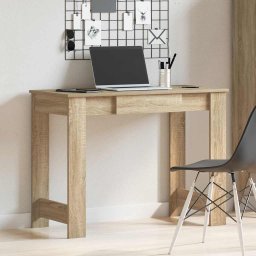 vidaXL Bureau 100x45x75 cm bewerkt hout sonoma eikenkleurig
