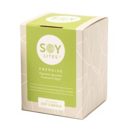 Soylites Soycandle Energise - Peppermint, Spearmint, Geranium & Ginger
